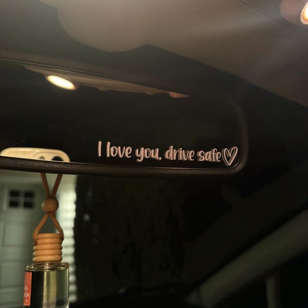 I LOVE YOU, Drive Safe Spiegel Aufkleber 13 Cm Stic Produktbild-Vorschau 4