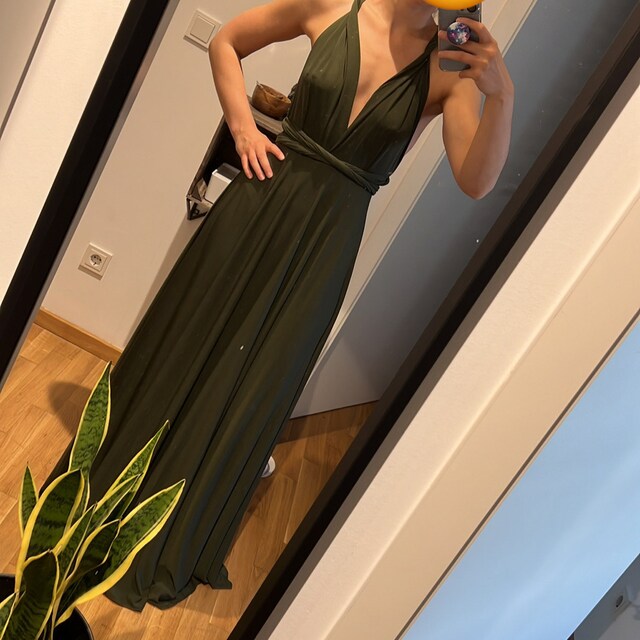 green emerald velvet dress Made in USA Forest Green Infinity Dress Multiway Bridesmaid Dress Convertible Made in USA main image 0