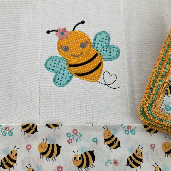 Girl Bumble Bee Applique Machine Embroidery Design Digital Pattern - Etsy