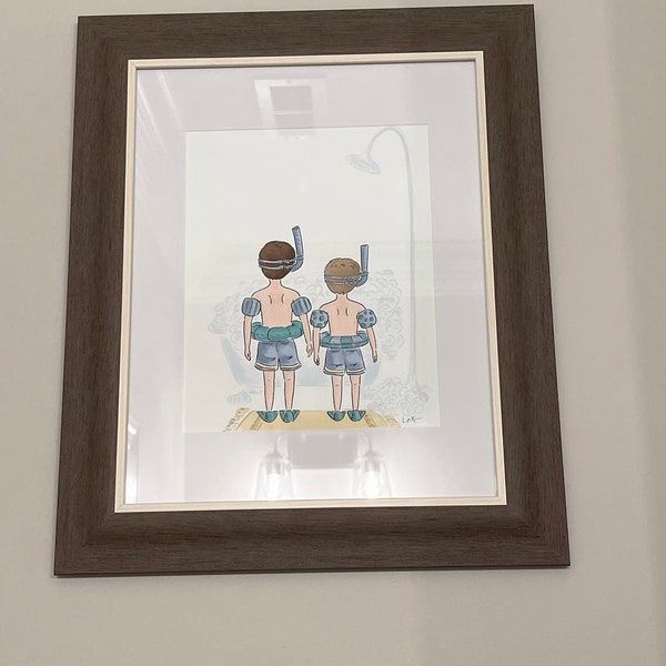 Brothers Bathroom Art Boys Bathroom Art Print Art for Kids Bathroom Art ...