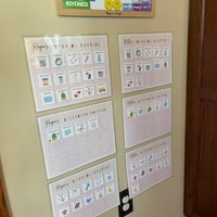 Daily Visual Routine Chart With Cards Morning Afternoon Evening ...