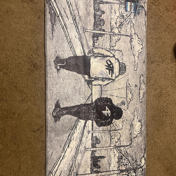 Hiphop Airbrush Print Round Rug