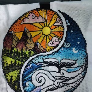 yingyang様 Yin Yang Symbol Beaded Sew-On Applique