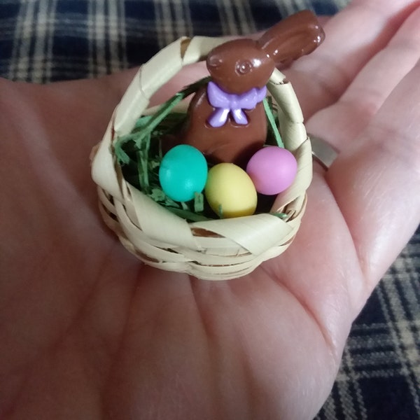 Miniature Easter Chocolate Bunny Made of Acrylic, Flat Back, Fairy ...