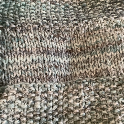 Winterland Three Stitch Blanket Knitting Pattern, Beginner Knit Blanket ...