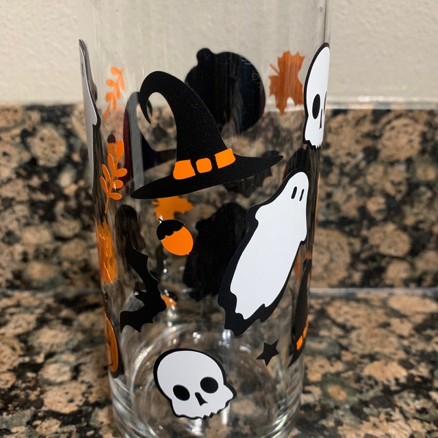 Whaline 2 Pack Halloween Glasses Cups Spooky Ghost Drinking Glasses 16oz  Cute Halloween Ice Coffee C…See more Whaline 2 Pack Halloween Glasses Cups