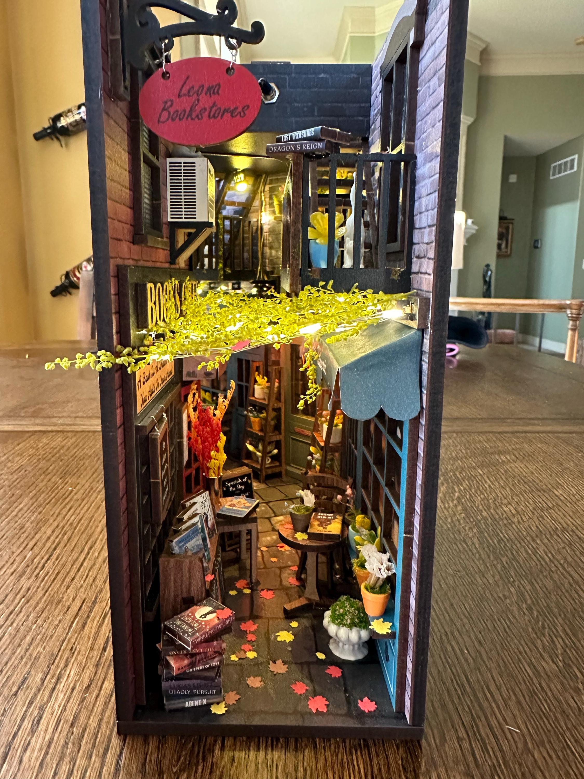 Dreamy MiniAlley Book Nook - Cozy Magical Reading - Booknook DIY kit Assembled
