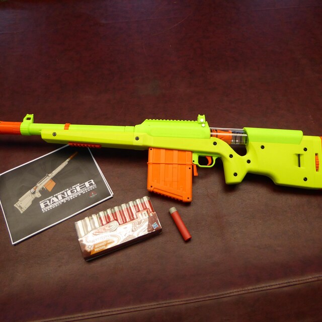 Ranger Heavy NERF Sniper- Mega XL Dart Single Shot Bolt Ranger Heavy NERF Sniper- Mega XL Dart Single Shot Bolt