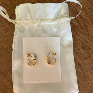 18K Gold Hoop Earrings Small Hoop Earrings Chunky Hoop Earrings ...