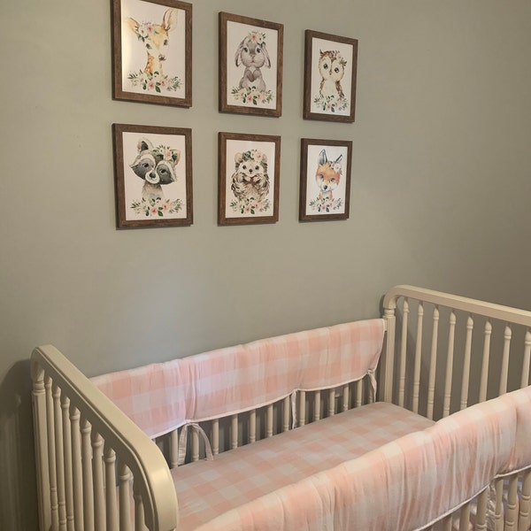 Baby Girl Nursery Wall Art, Woodland Animal Prints, Girls Room Decor ...