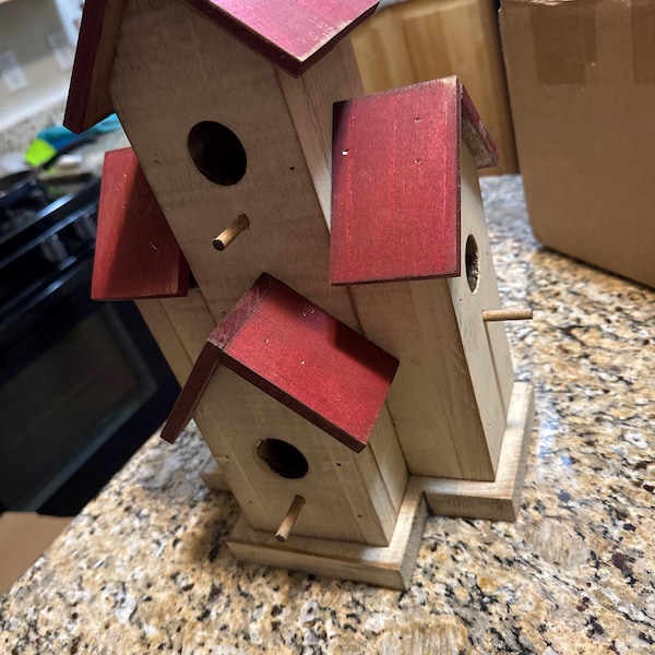 Small Condo Birdhouse - Distressed Weathered Rustic Southern - Indoor ...