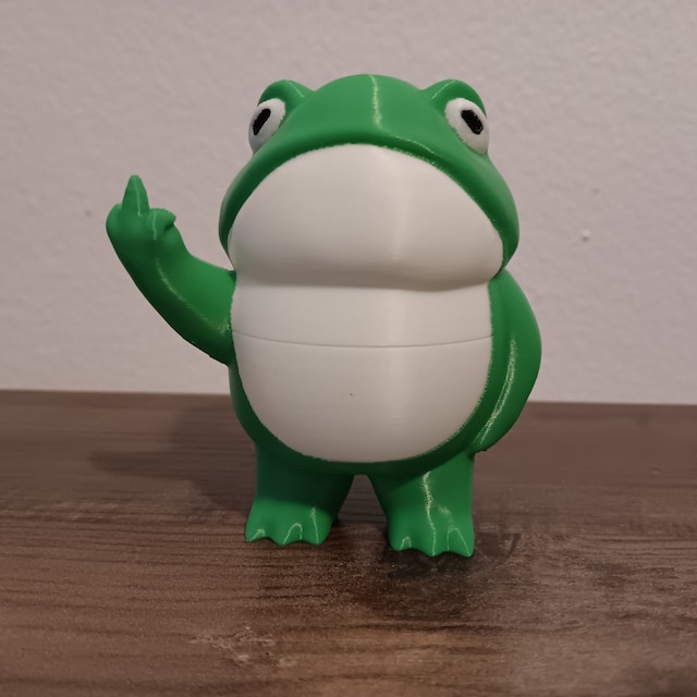 Rebellious Frog Figure, Cute Funny Mini Frog Figure, Cute Frog
