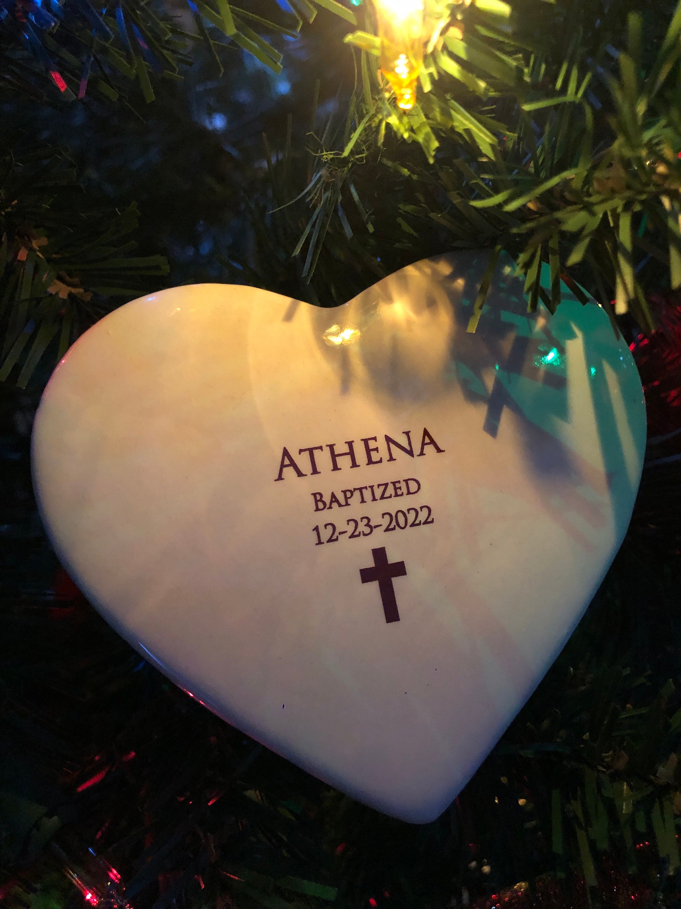 Personalized Baptism Gift, First Communion Gift, Confirmation Gift, Godchild Gift, Goddaughter Gift -With Irish Blessing -Heart Keepsake Box