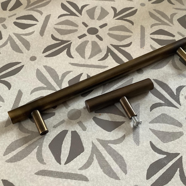 Solid Brass Bar Pull Handles & Knobs | Kitchen Cabinet Cupboard Handles ...