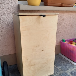 Müllsackständer - naturbelassen - Der Gelbe Sack Ständer als Box - Mülleimer - Scrapwood - Trash Bin