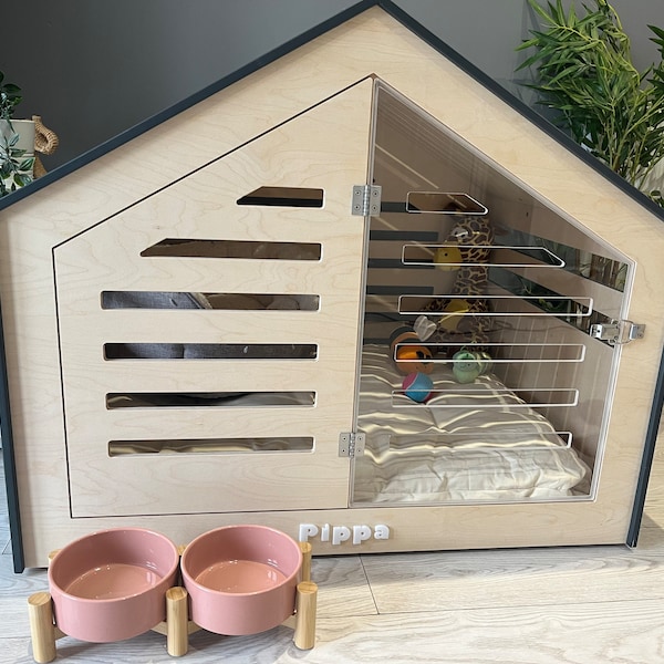 Modern Design Dog Crate With Acrylic Door Venlo. Dog House/dog Bed/dog ... - Modern Dog Crate Design Living Room