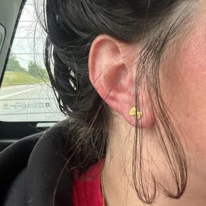 Customer photo, Bowtie Pasta Stud Earrings