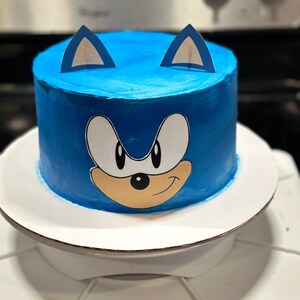 Sonic Head Cake Topper Sonic Rings Run Sonic Game Cutting -  Israel