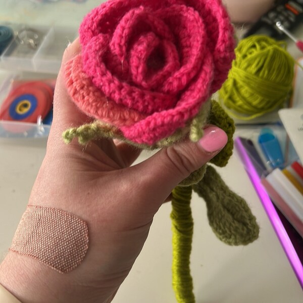 Roses Crochet Pattern 3in1 Close Rose Half Open Rose Open Rose Bouquet ...