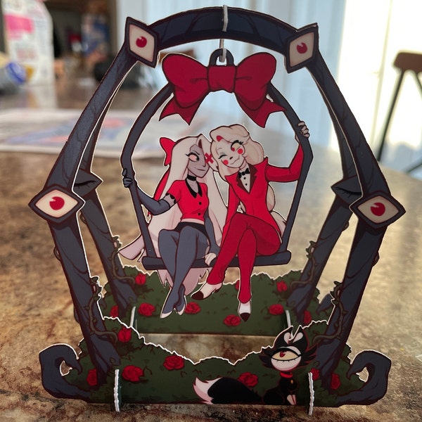 Charlie & Vaggie - Hazbin Hotel Paper Craft Standee - Etsy