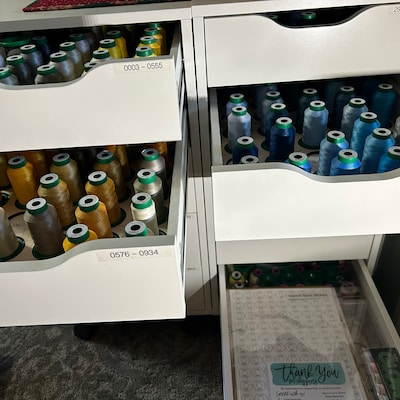 Embroidery Thread Storage Trays set of 6 Trays Thread Spool Organizers ...