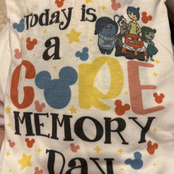 Today is A Core Memory Day Inside Out Emotions 2 Disney Castle Ears T ...