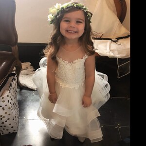 horse hair flower girl dress