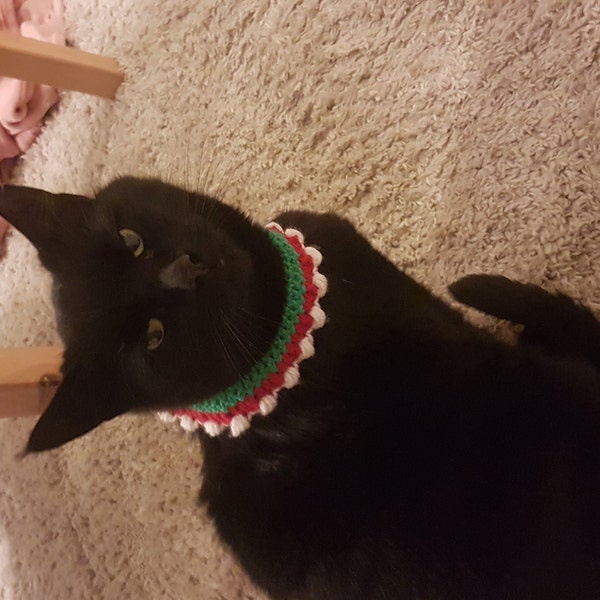 Cat Collar Crochet Pattern, Cat Collar, Cute Pet Collar, Collar With ...