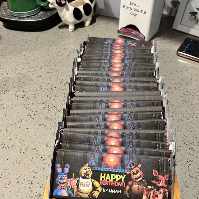 Five Nights at Freddy's Candy Wrapper FNAF Birthday 