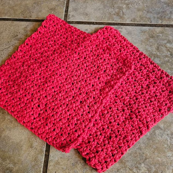 Crochet Dish Rag Dishcloths Cotton Dish Cloth 8 X 8 4 X 4 Face