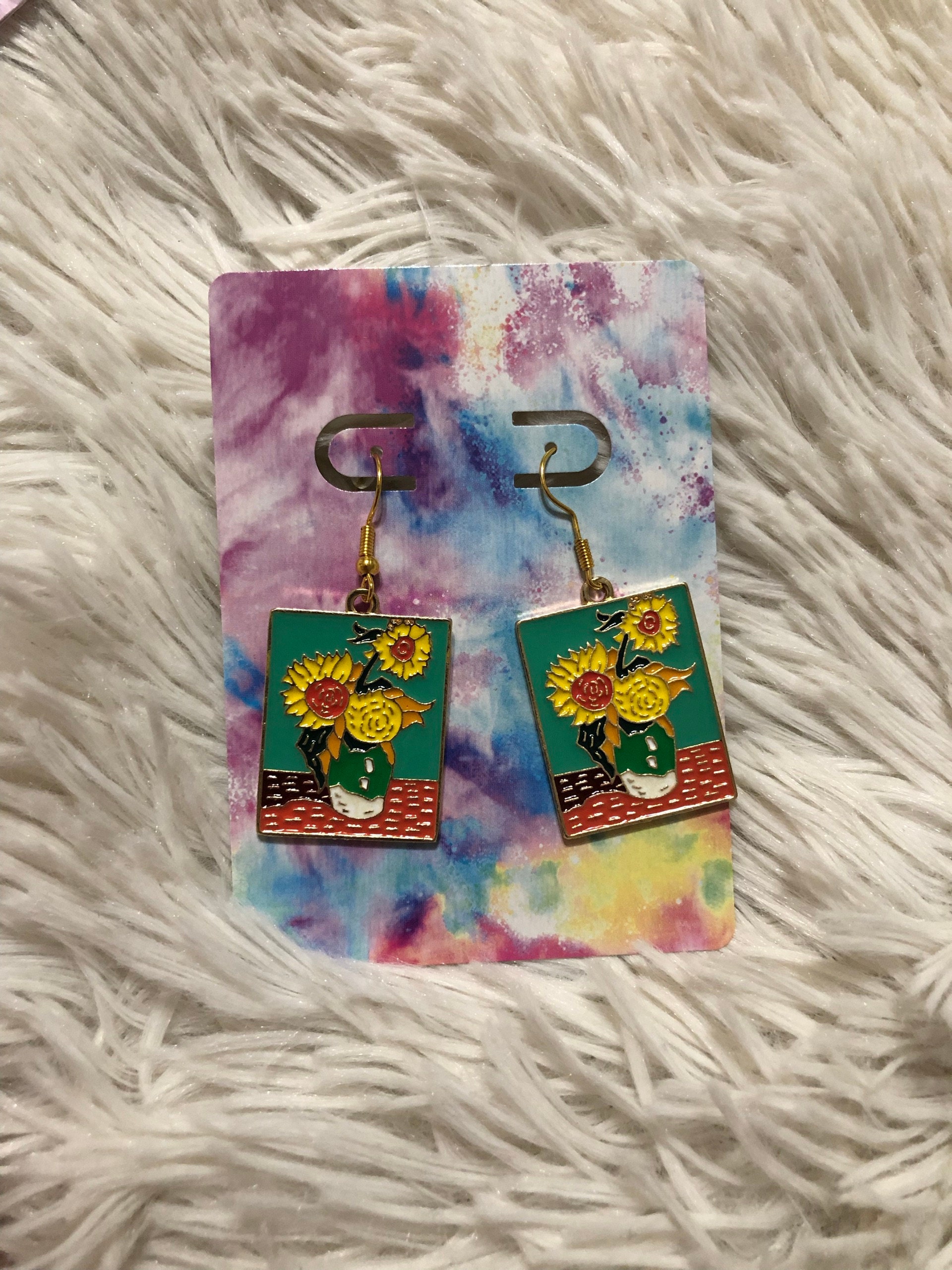 ❤️Buy 2 FREE SHIPPING❤️Enamel Famous Paintings Earrings | Novelty Earrings | Unique Earrings | Fun Earrings | Quirky Earrings | Art Earrings