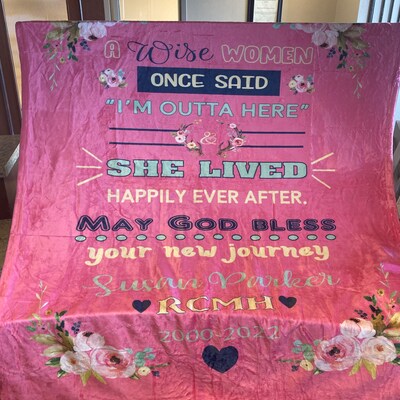 Personalized Retirement Blanket, Farewell Gift for Friend, Coworker ...