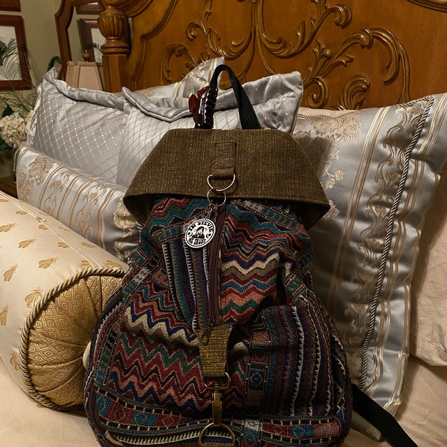 Peruvian Bags Backpack‎ Boho Aztec Leather Suede XL Handmade Hippie Brand New Peruvian Bags Backpack Boho Aztec Leather Suede XL Handmade  main image 4