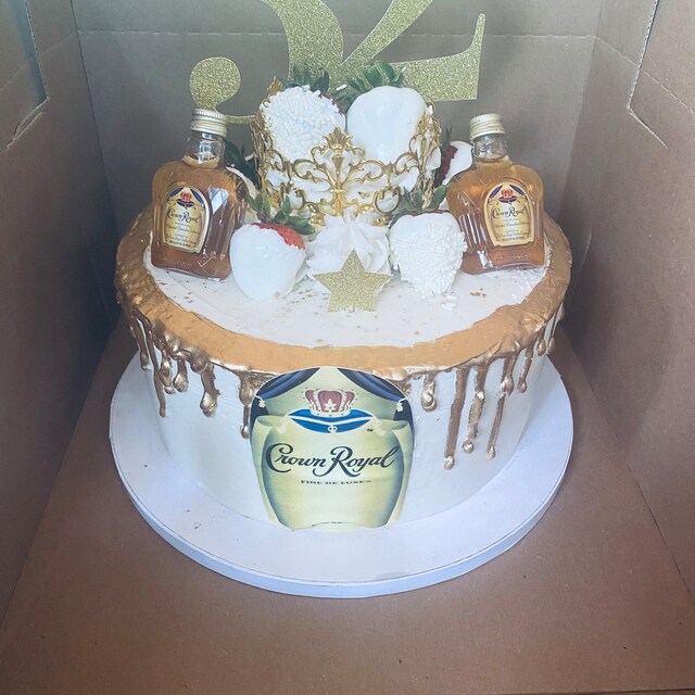 1 pezzo Decorazione per torta a forma di corona dorata, copricapo in