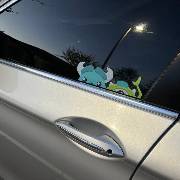 Sully Window Sticker Mike & Sully Peeker Monsters Inc. Car Decal, Disney Window Sticker - Etsy