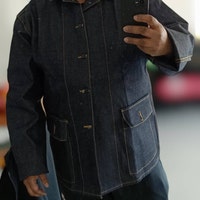 Vintage Denim A3 Mécanique Cap M1937 Lutece Mfg US Army Bleu - Foto 2