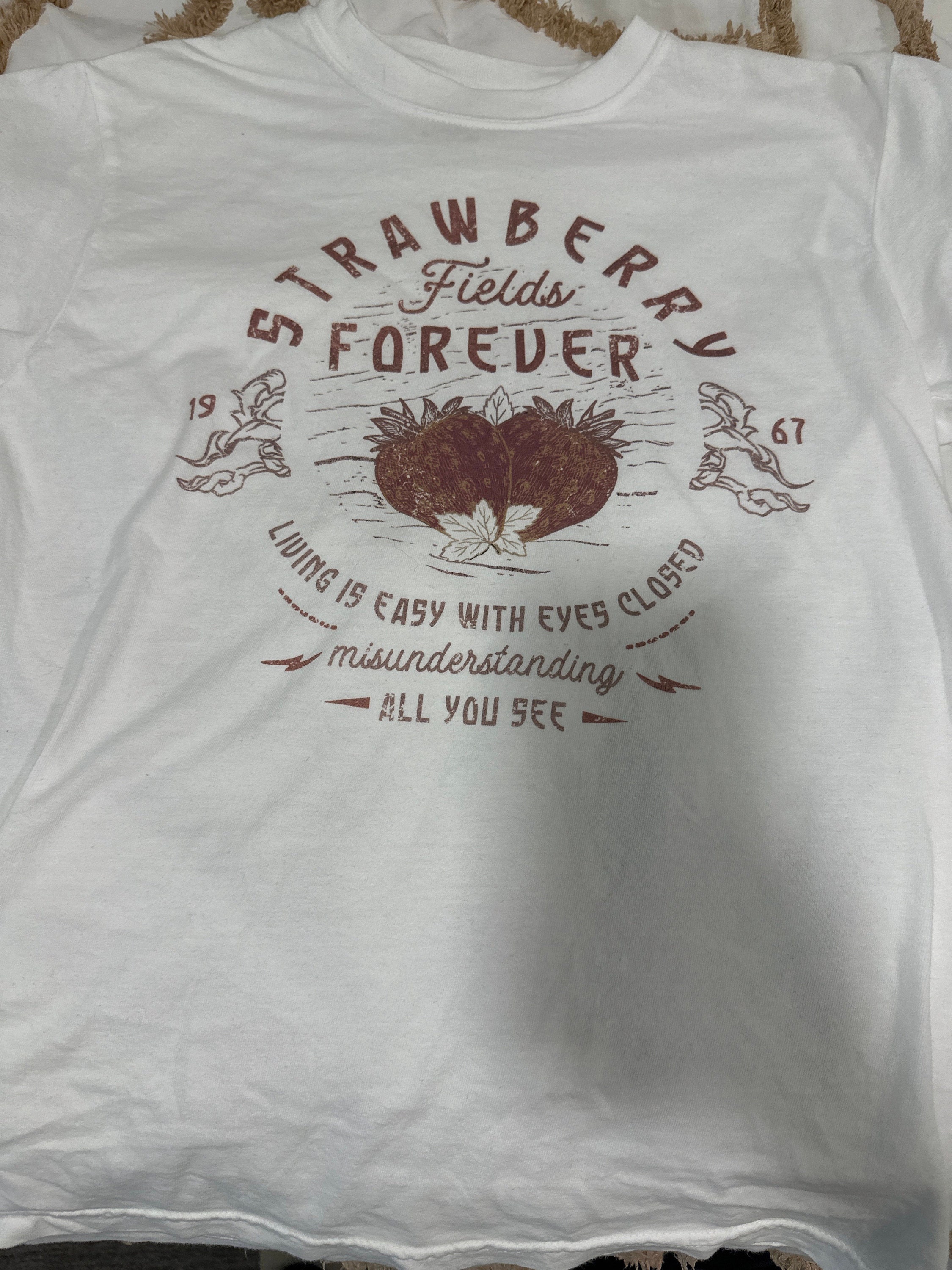 Old School Band Tee, Vintage Retro Band Tee, Beatle Strawberry Fields Rock Band Tee, Oversized Trendy Shirts, Comfort Colors® Band Shirt