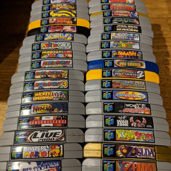Nintendo N64 End Labels includes Full Library - Etsy