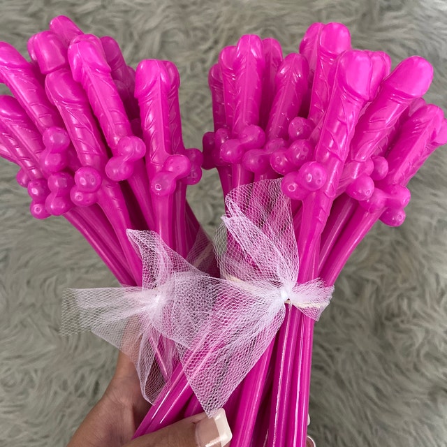 Penis Straws Pink or Natural Silly Willy Bridal Bash Shower