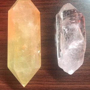 Clear Quartz Crystal Point - Grade AB quartz - Raw Quartz point crystal - crystal quartz - genuine brazilian quartz - Quartz Crystal Point photo
