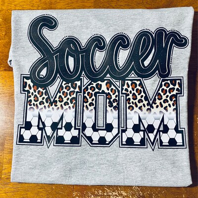 Soccer Mom PNG Image, Black Leopard Soccer Mom Design, Sublimation ...