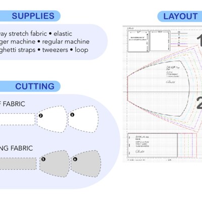 Bikini Top Pdf Sewing Pattern // Printable Digital Sewing - Etsy