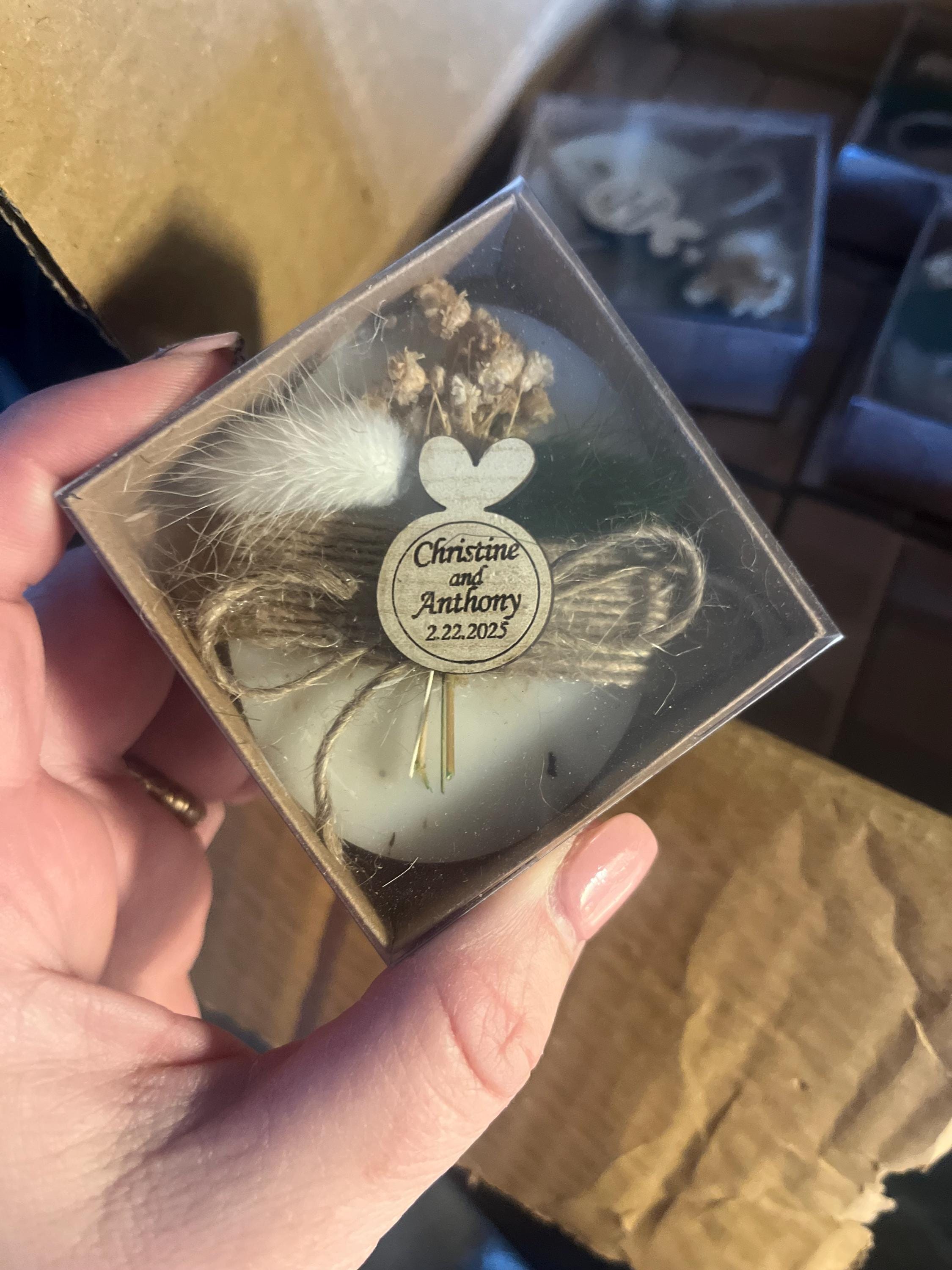 50 PCS Custom Bulk Bridal Shower Soap Favors, Bulk Wedding Favors, Rustic & Unique Bridal Shower Favors, Custom Party Guest Soap Favors