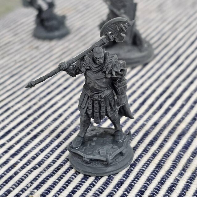 D&D Half Orc Paladin With Battle Axe | RPG Model | Trenon the