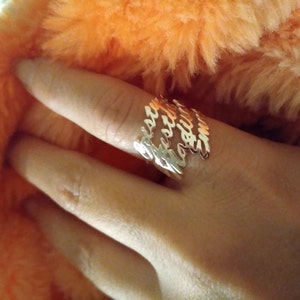 Ladies Monogram Three Initial Custom Ring in Solid 10K 14K | Etsy