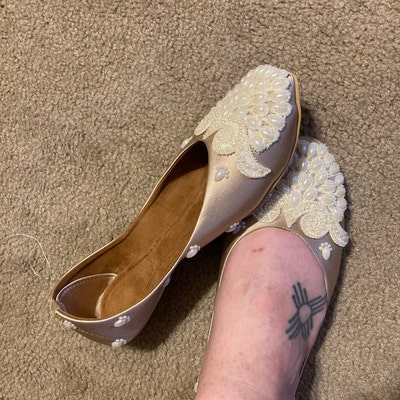 champagne colored flats