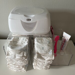 LELLOBABY™ the Original Lucite Acrylic Diaper Caddy the Perfect