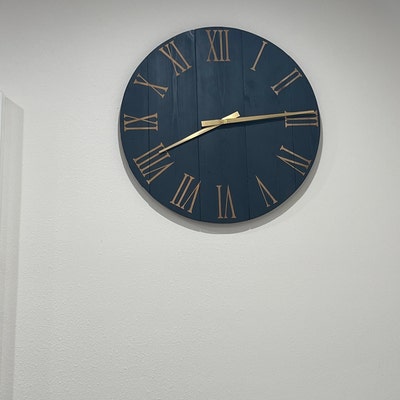Metal Clock - Gold/Navy main image 1