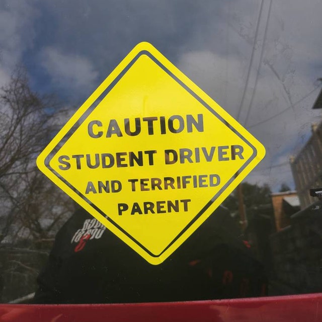 Funny Student Driver Bumper Sticker - 3x9 Inch Vinyl Decal For New Drivers