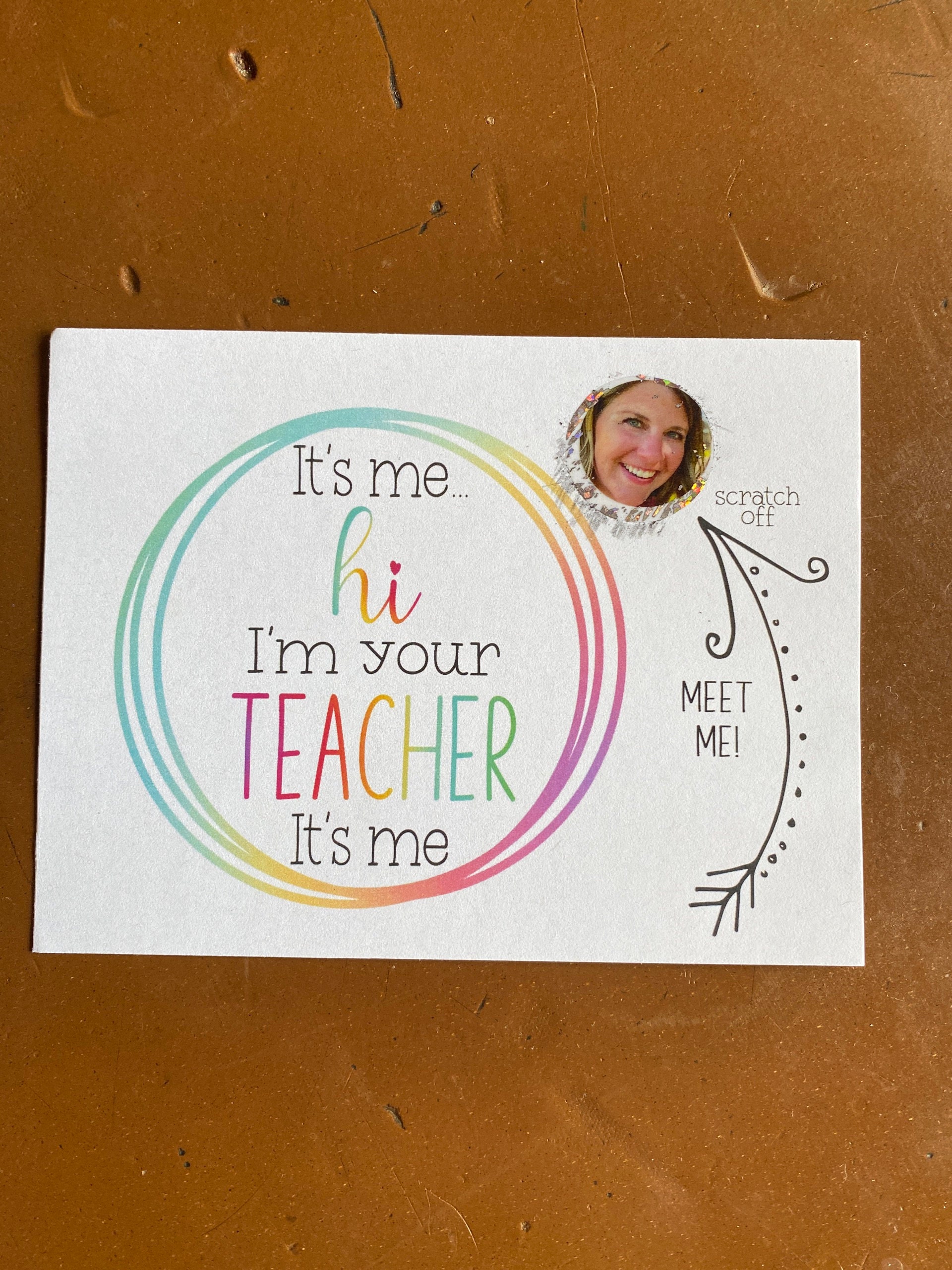 Scratch Off Postcard - It&#39;s Me Welcome Postcard for Students or Kids  - Note From Teacher - Back to School - School Cards - Meet the Teacher